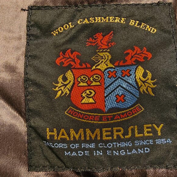 Hammersley Men’s Wool Cashmere Blend Coat Size 40R Gray Made in England VTG - Picture 4 of 11